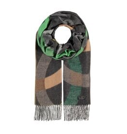 Fraas Foulard géométrique cyber - Vert