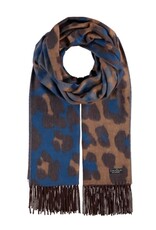 Fraas Foulard motif animal - Bleu royal