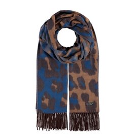 Fraas Foulard motif animal - Bleu royal