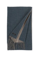 Fraas Foulard double face - Bleu & Gris