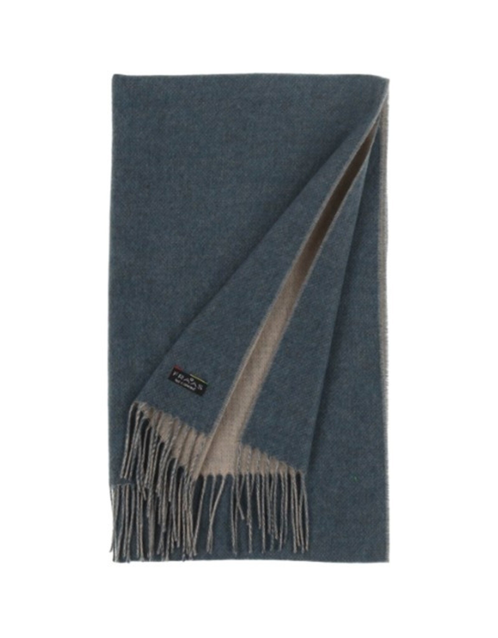 Fraas Foulard double face - Bleu & Gris