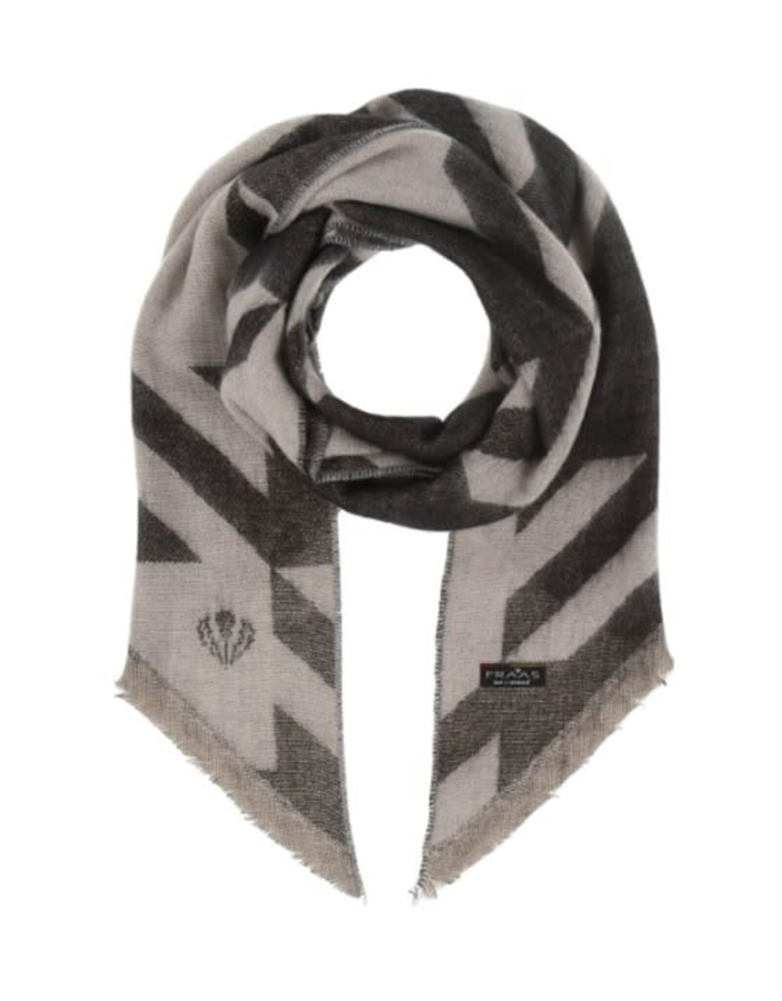 Fraas Foulard pied-poule en pointe - Noir