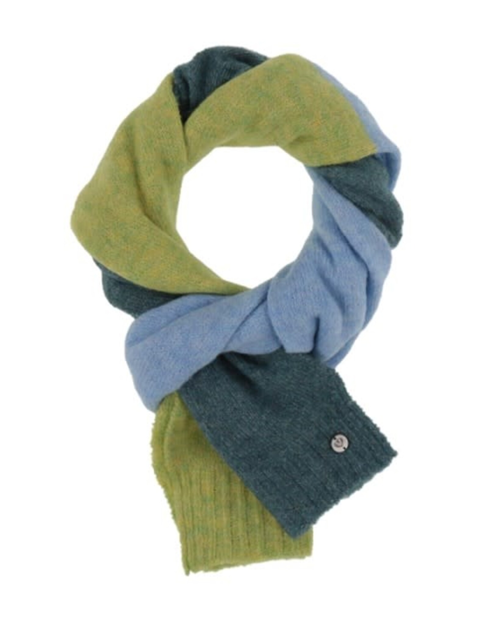 Fraas Foulard lainage - bleu & vert