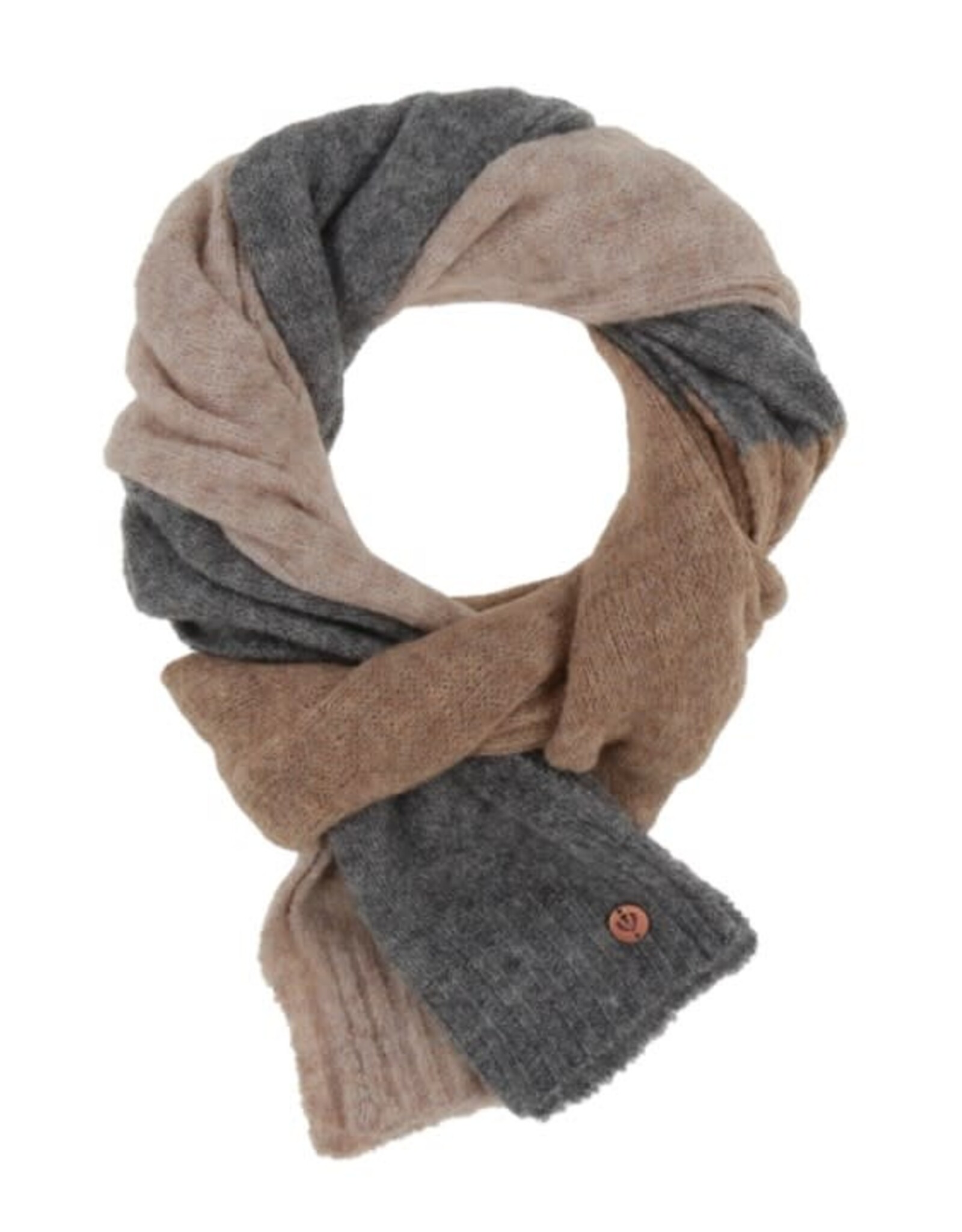 Fraas Foulard lainage - Gris & Beige