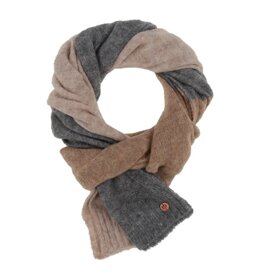 Fraas Foulard lainage - Gris & rose