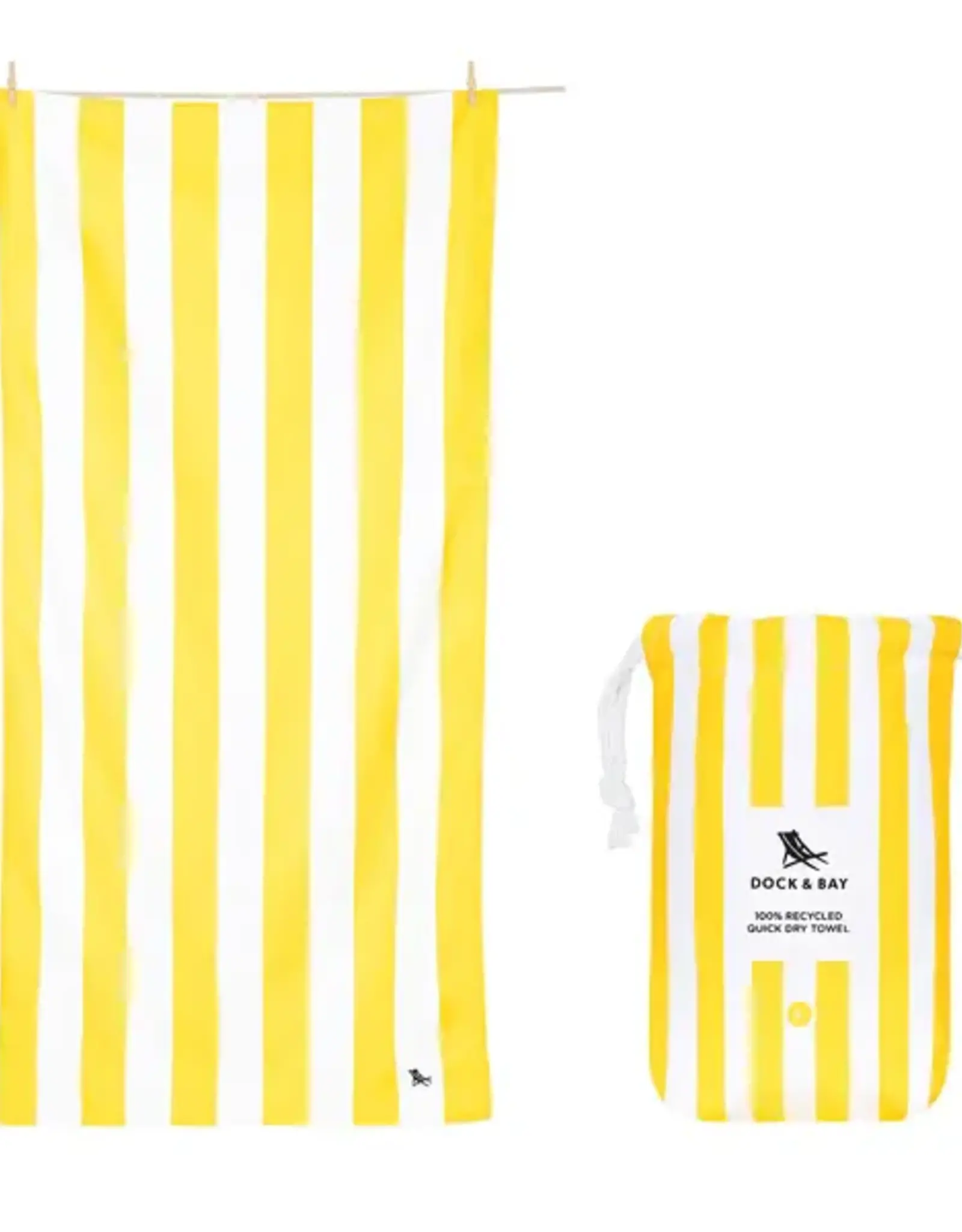 Dock Bay Serviette XL - Rayures Jaune