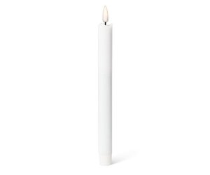Ens 2 bougies blanches 9.5'' - Batterie - Boutique Amandine Joliette