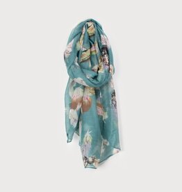 Caracol Foulard #6150 Plumes - Turquoise
