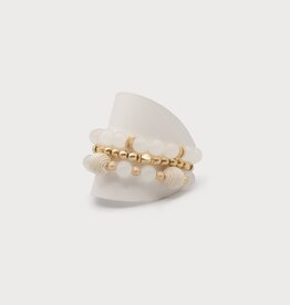 Caracol Ens bracelet  Blanc & Or