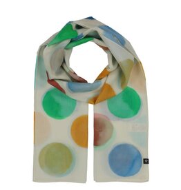 Fraas Foulard (Soie & Coton) ronds multi - Turquoise