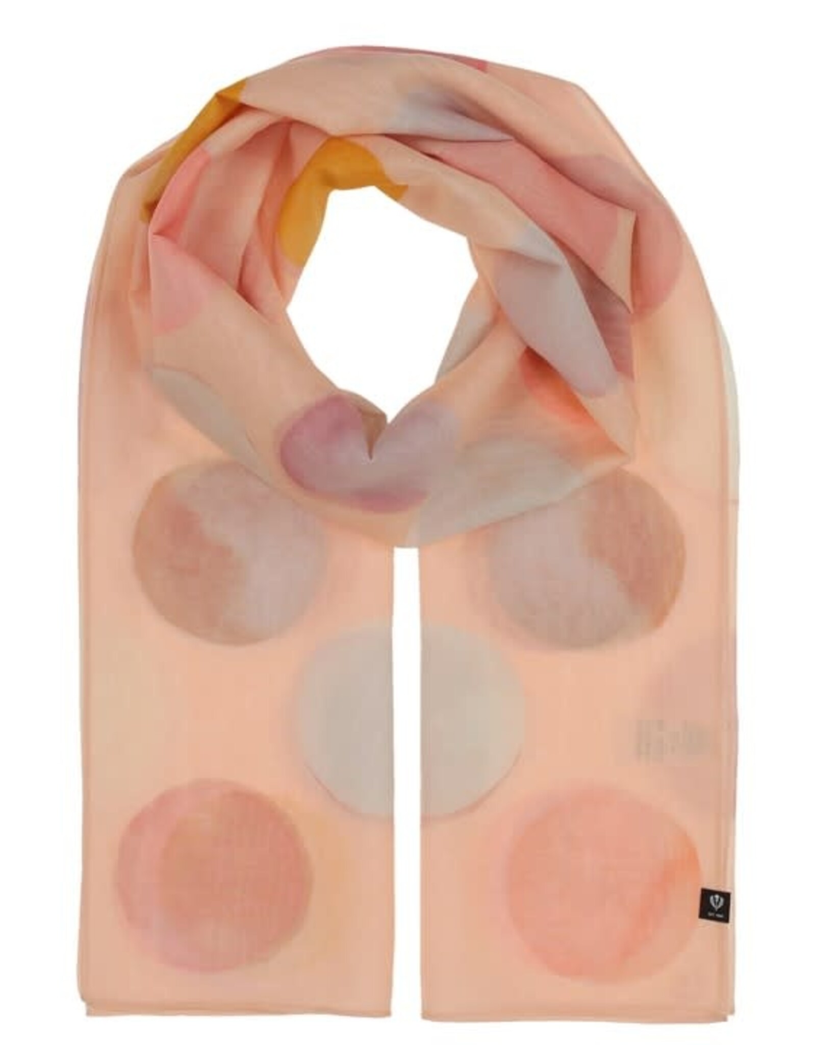 Fraas Foulard (Soie & Coton) ronds multi - Rose