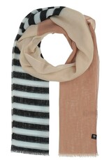 Fraas Foulard rayures géométriques - Nougat