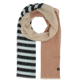 Fraas Foulard rayures géométriques - Nougat