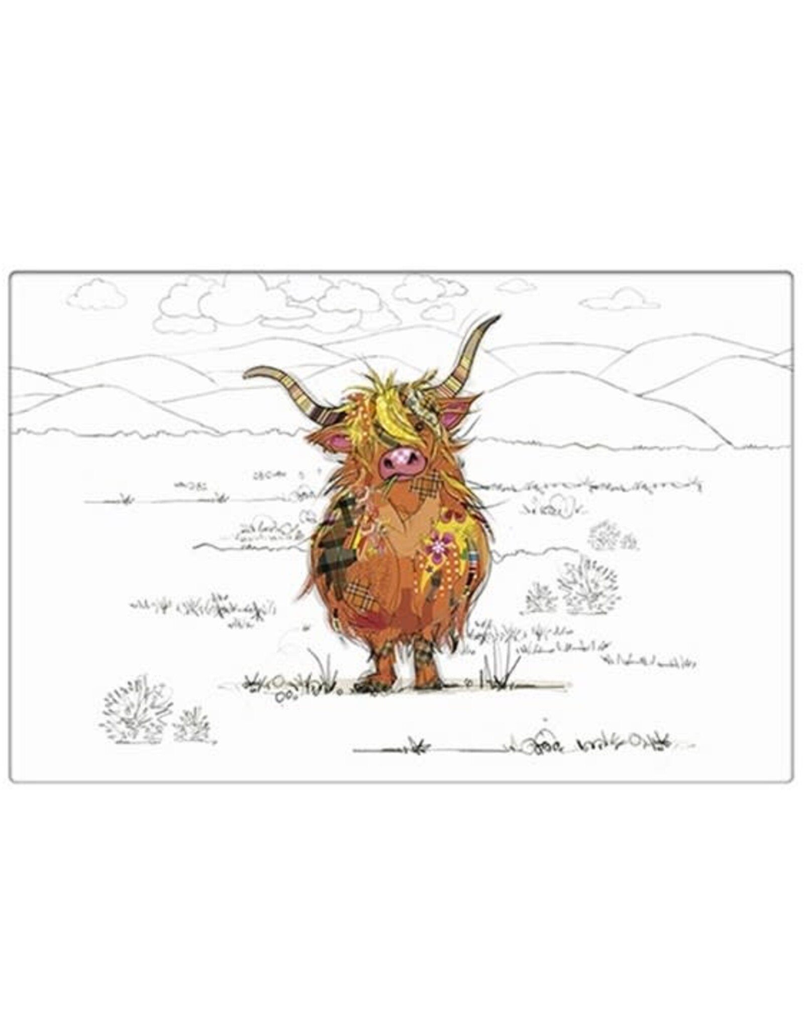 Napperon - Vache brune