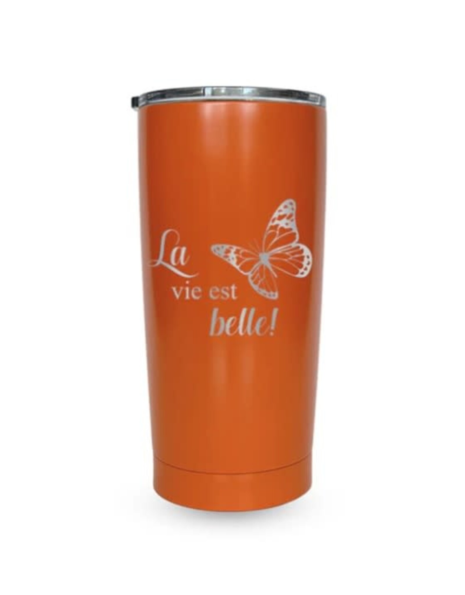 La maison du bar Tasse Tumbler  - La vie est belle ( Orange)