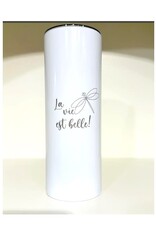 La maison du bar Verre thermos Hiball -  La vie est belle (blanc)