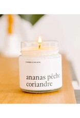 Marée Chandelles Bougie Ananas, pêche et coriandre   - 212ml