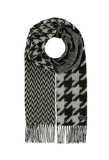 Fraas Foulard cashmink - Pied de poule noir