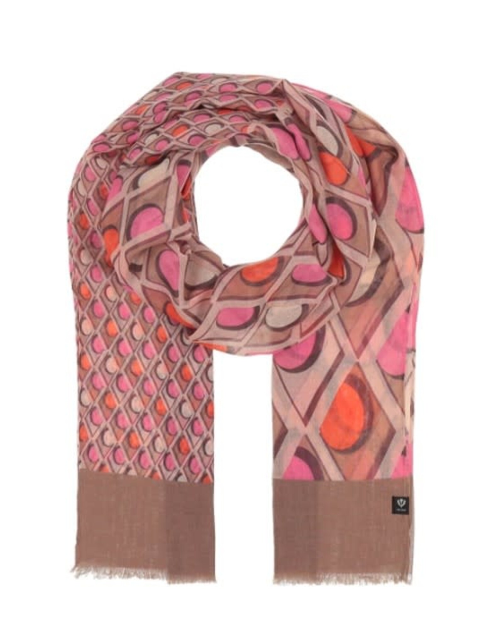Fraas Foulard Géométrique - Camel & Rose