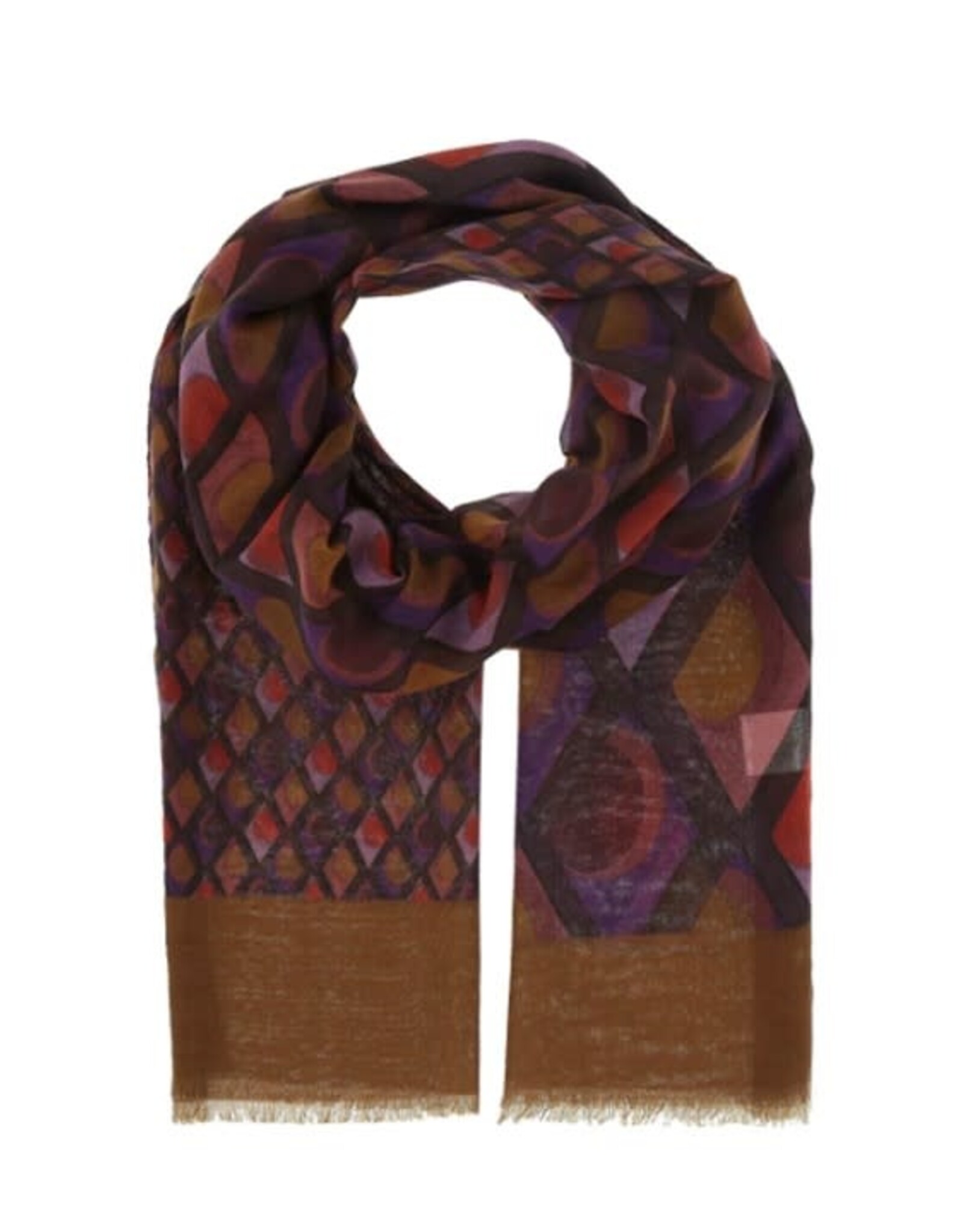 Fraas Foulard Géométrique - Berry