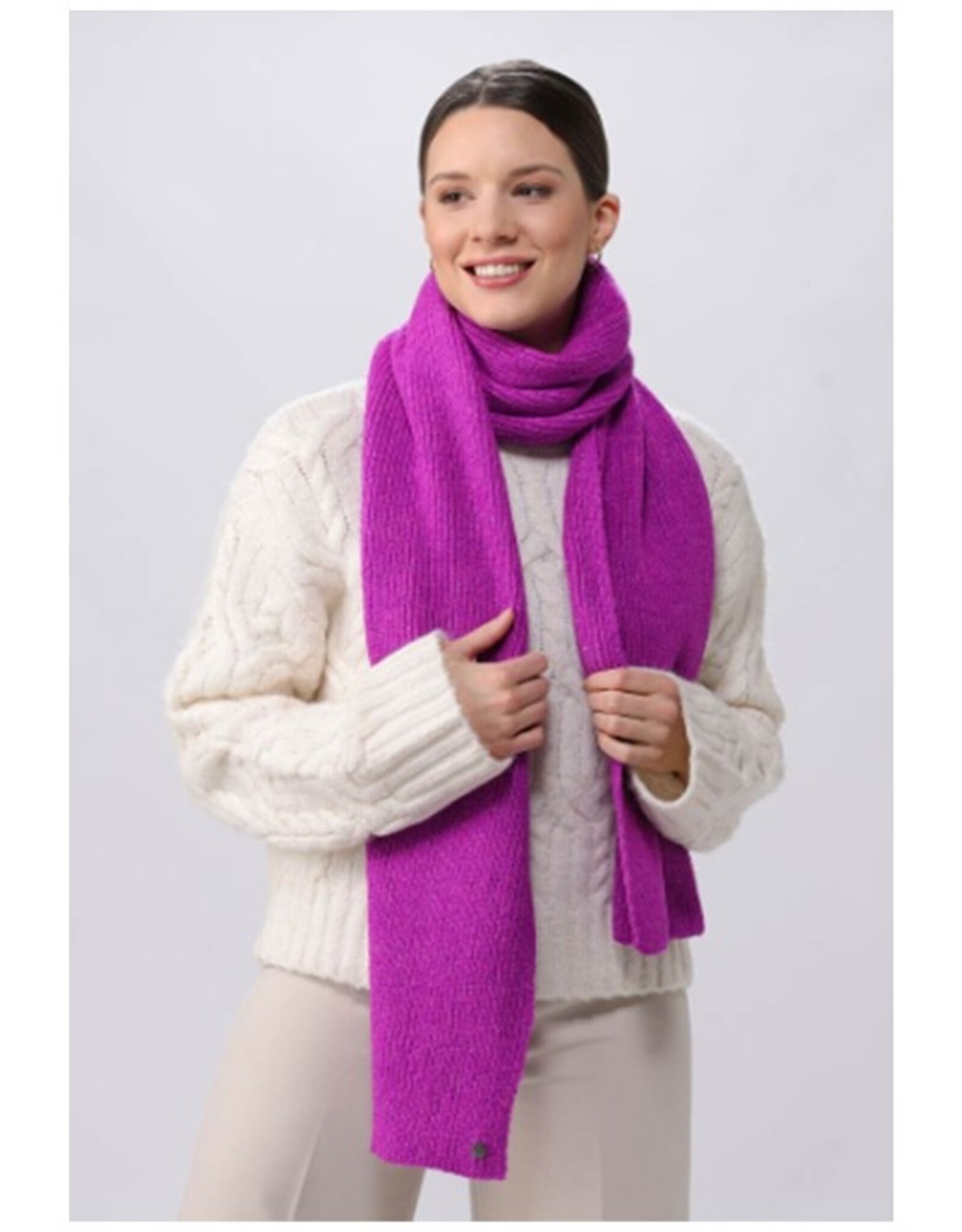 Fraas Foulard tricot - Mauve
