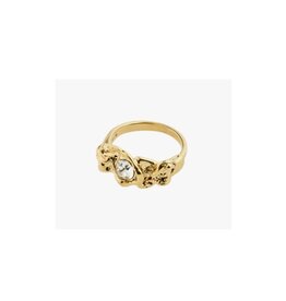 Pilgrim Bague Tina cristal - Or