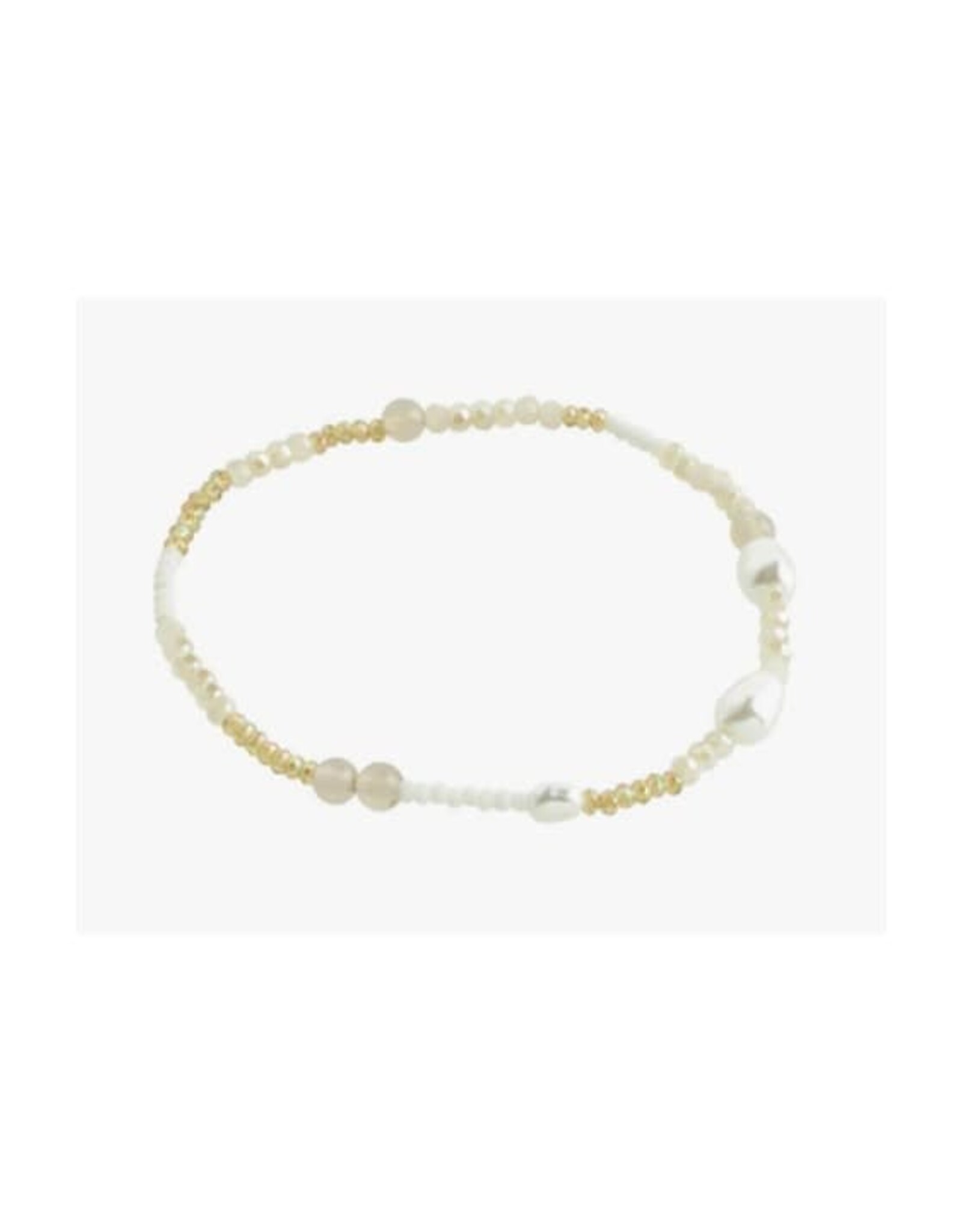 Pilgrim Bracelet élast- indiana Blanc