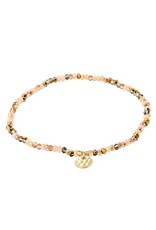 Pilgrim Bracelet élast. - Mix  Brun-rosé