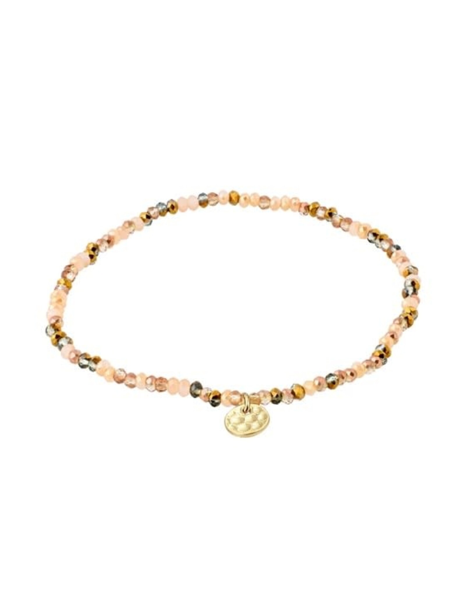 Pilgrim Bracelet élast. - Mix  Brun-rosé