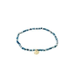 Pilgrim Bracelet élast. - Mix bleu & argent