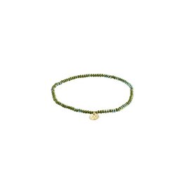Pilgrim Bracelet élast. - Vert Foncé