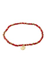 Pilgrim Bracelet élast. -Rouge