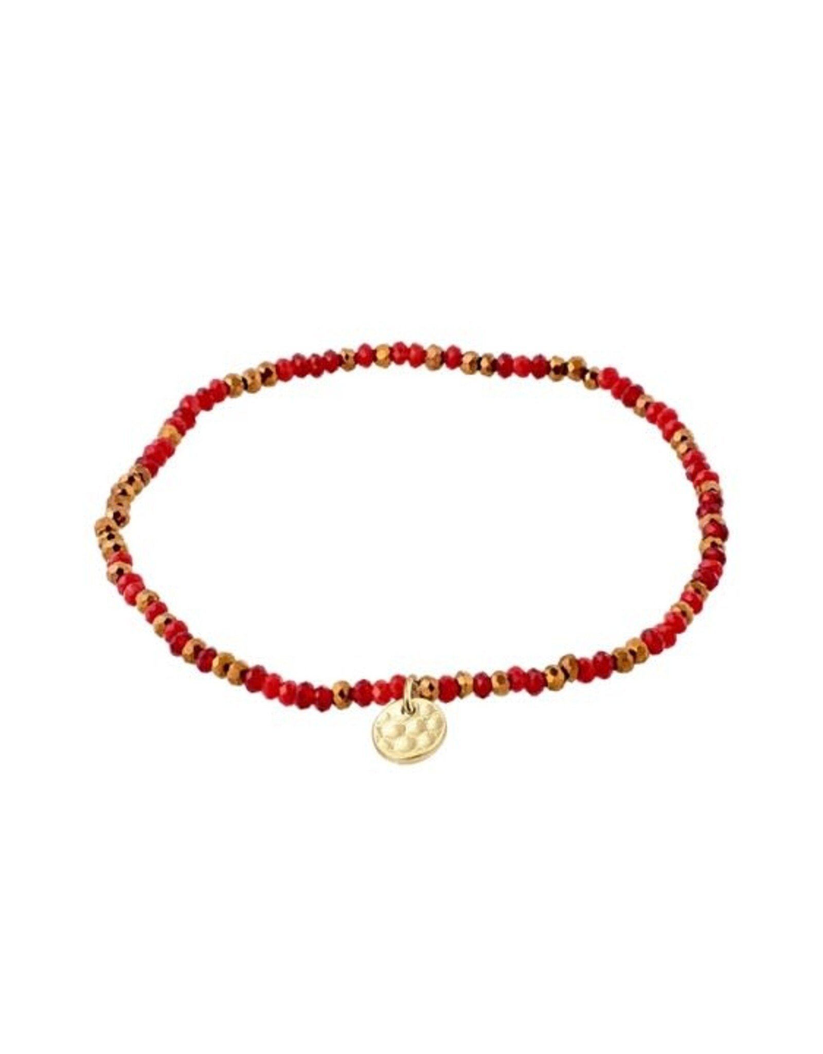 Pilgrim Bracelet élast. -Rouge