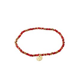 Pilgrim Bracelet élast. -Rouge