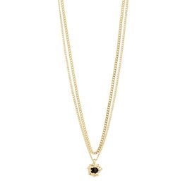 Pilgrim Collier Act Agate noir - Or