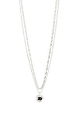 Pilgrim Collier Act Agate noir - SS