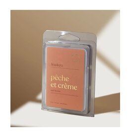Feu & Co Cube de cire - Pêche et Crème