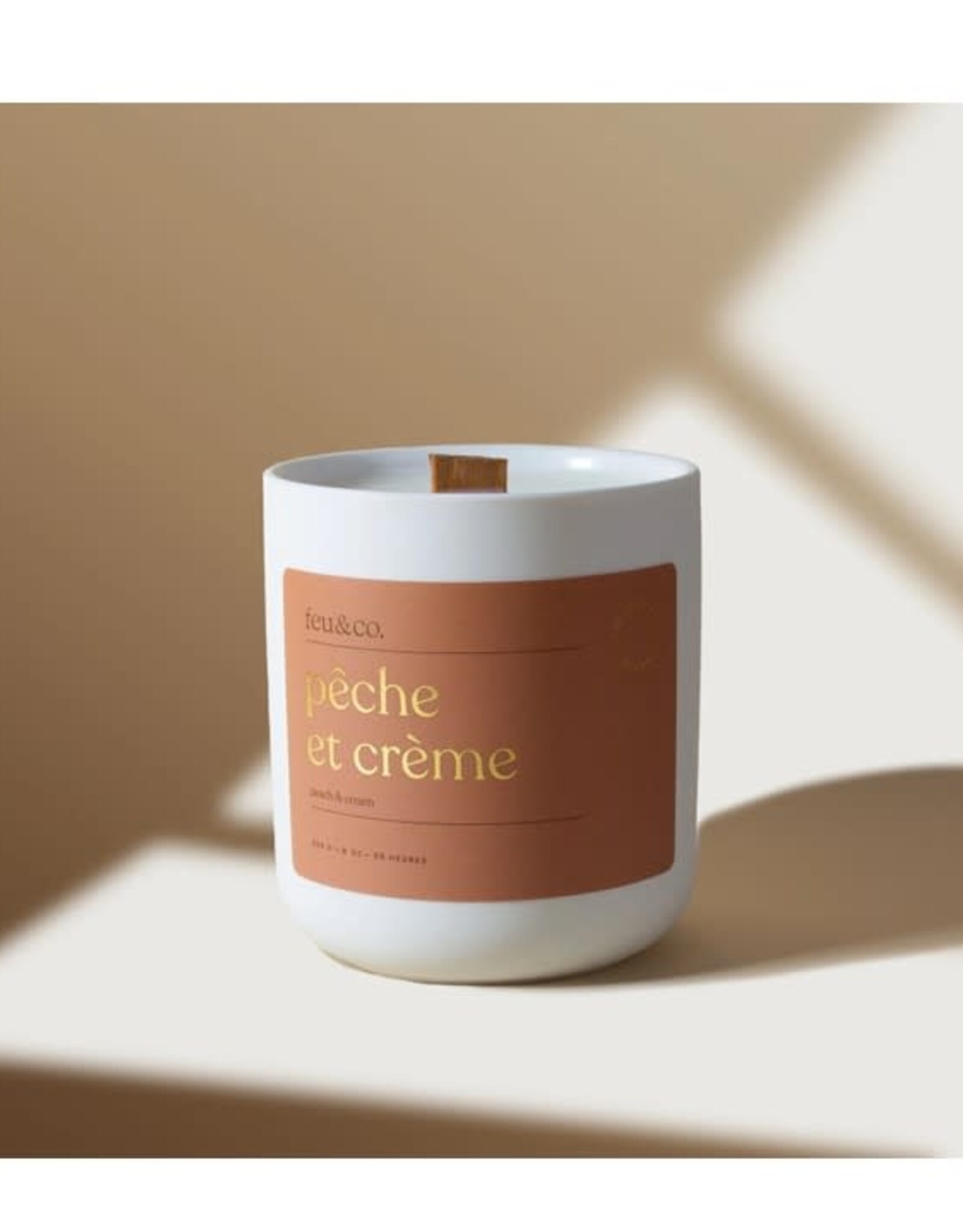 Feu & Co Bougie - Pêche & Crème