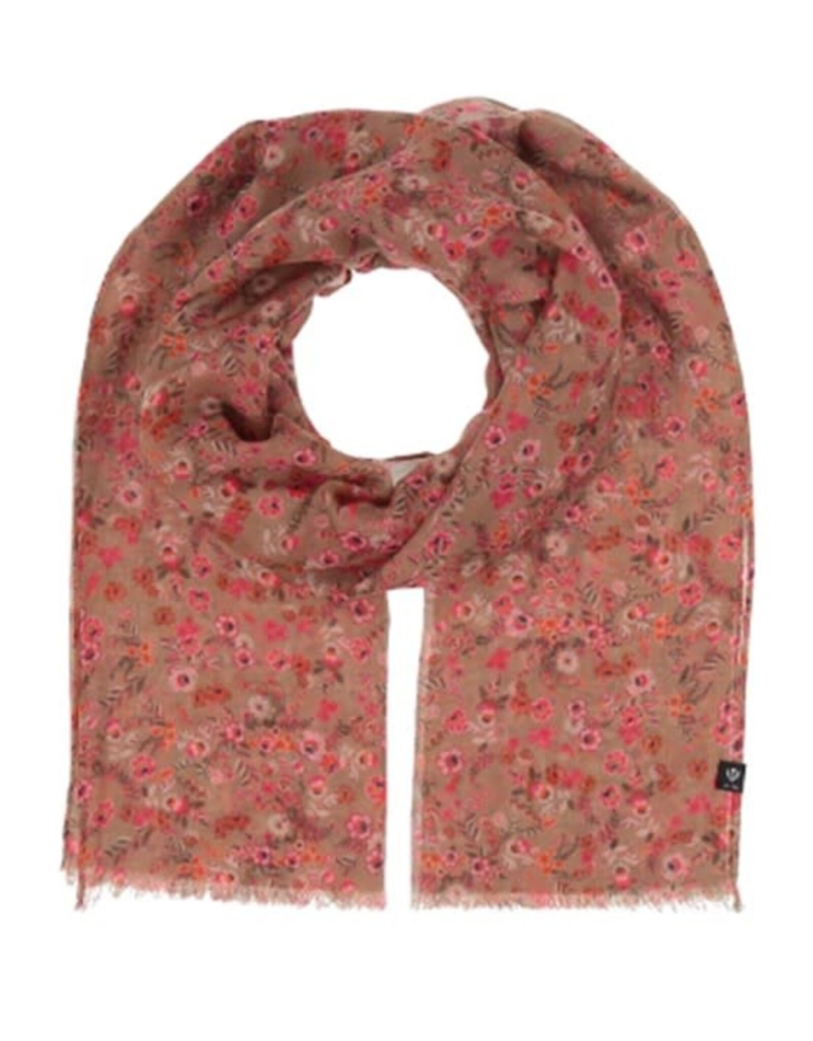 Fraas Foulard Petites fleurs- Camel
