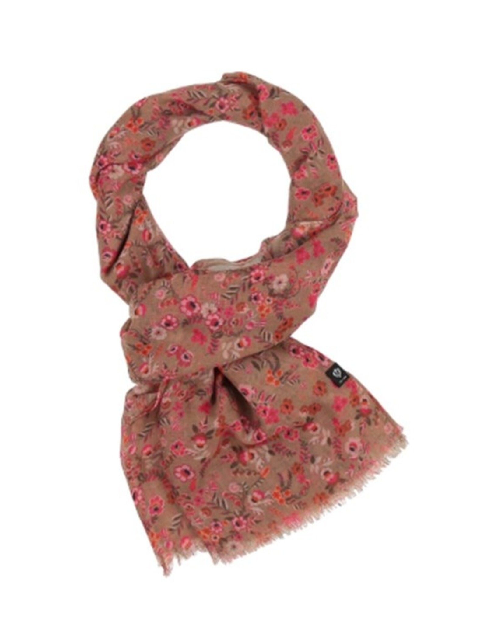 Fraas Foulard Petites fleurs- Camel