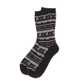 Chaussettes motif alpaga- Noir S/M