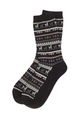 Chaussettes motif alpaga- Noir L/XL