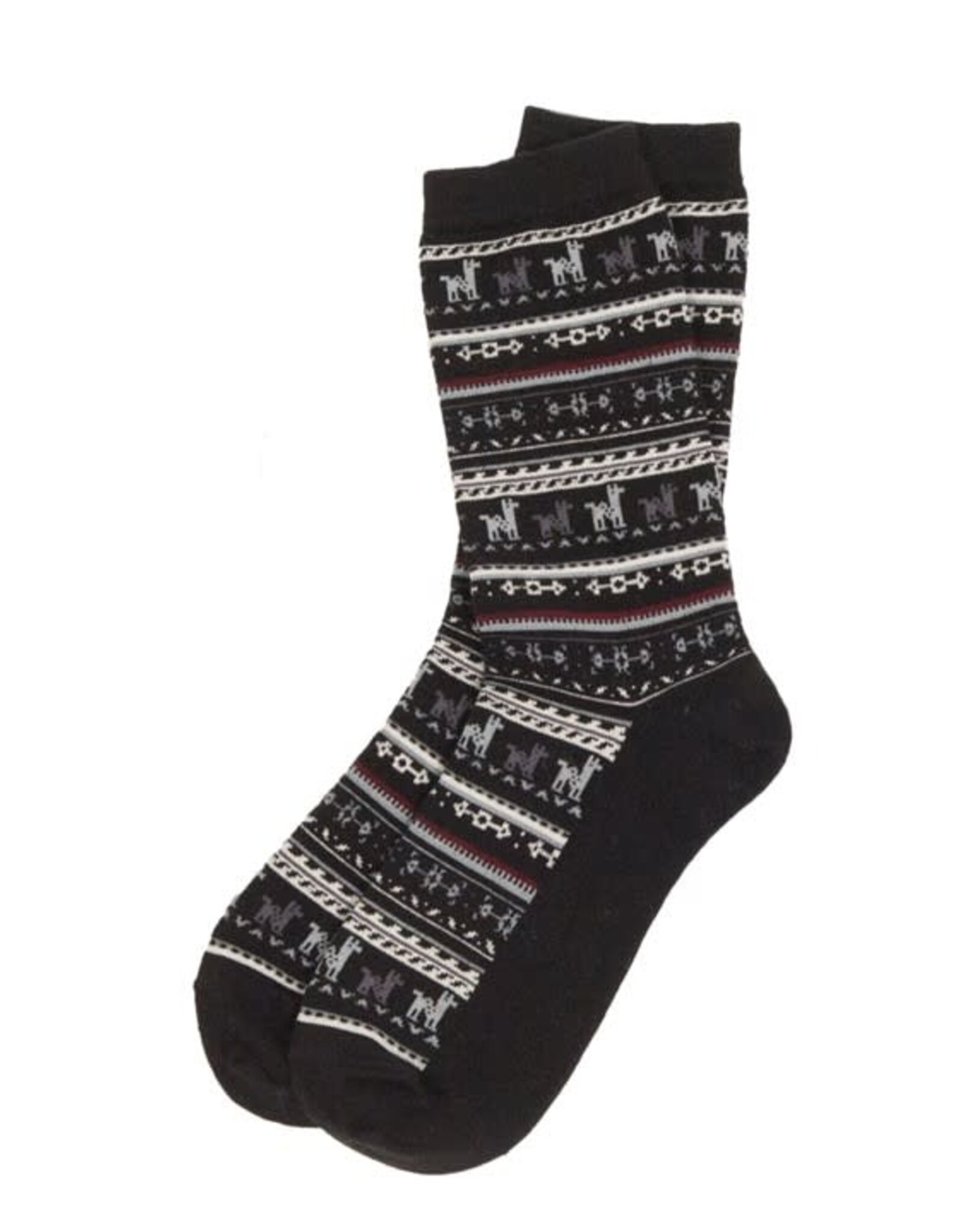 Chaussettes motif alpaga- Noir L/XL