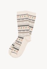 Chaussettes motif alpaga- Ivoire S/M