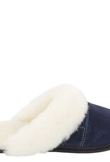 Garneau Pantoufle mule marine + Bordure  - Femme