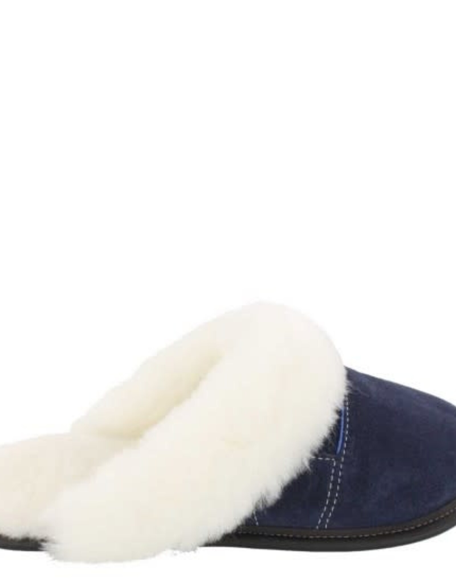 Garneau Pantoufle mule marine + Bordure  - Femme