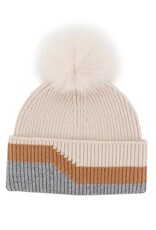 Tuque Bordure - Ivoire, gris, camel