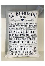 Fabrique Champêtre Coussin règles bonheur
