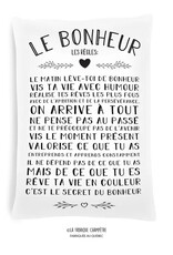 Fabrique Champêtre Coussin règles bonheur