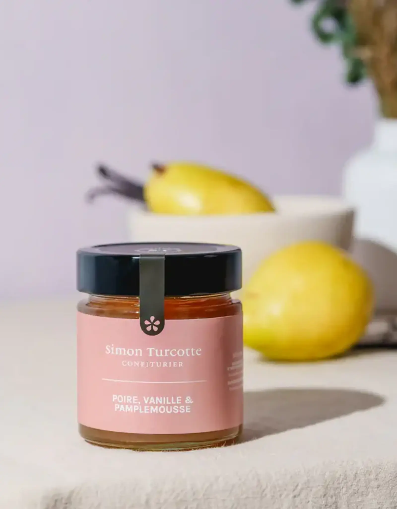 Simon Turcotte confiturier Tartinade Poire, vanille, pamplemousse